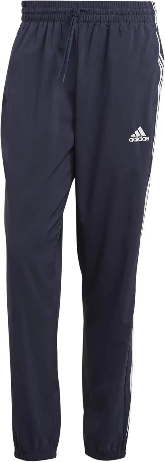 adidas Men's Aeroready Essentials Woven 3-Stripes Tapered Pants