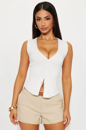 Adorable Thing Sweater Vest - White