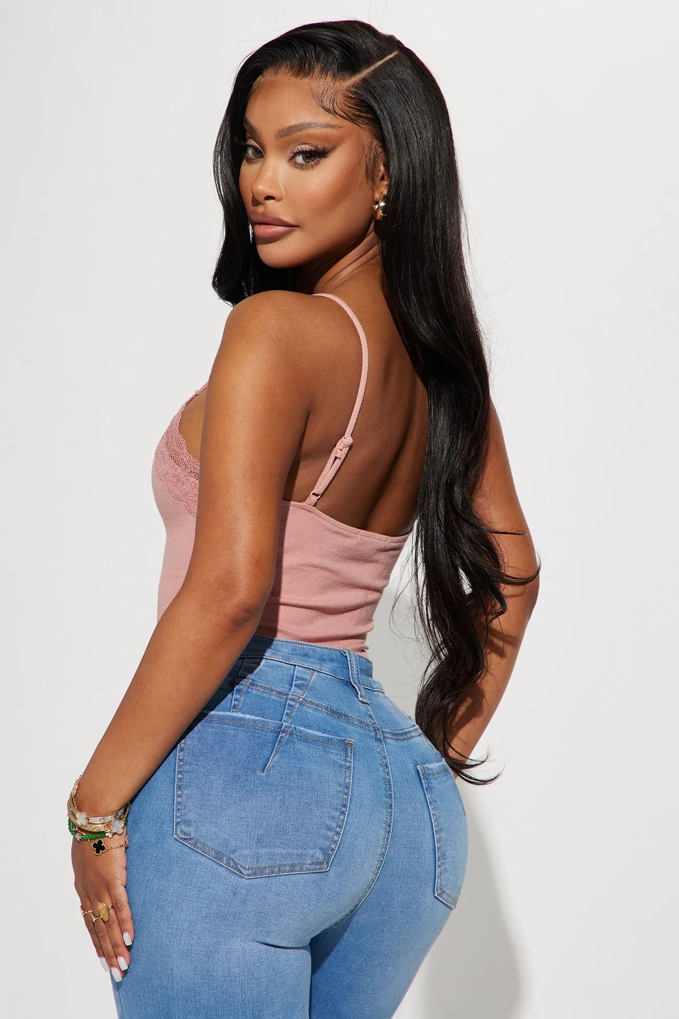 Always Cute Ribbed Bodysuit - Mauve