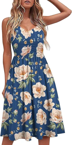 Beach Vacation Clothes for Women Beach Fashion Vacation Essentials Casual Dresses for Women Sleeveless Summer Beach Dress