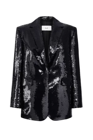 BLACK JADE SEQUIN BLAZER