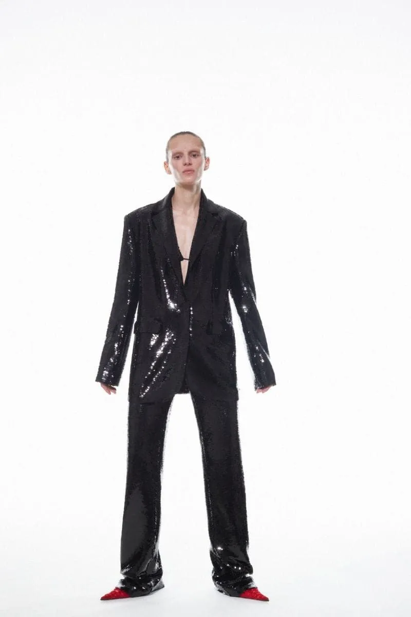 BLACK JADE SEQUIN BLAZER