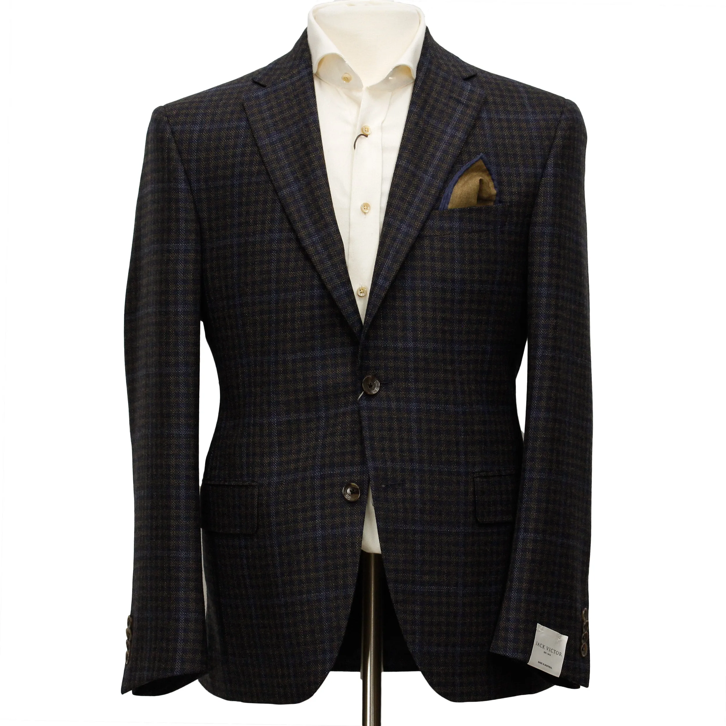 Blue Square Check Conway Classic Fit Sport Jacket - Jack Victor