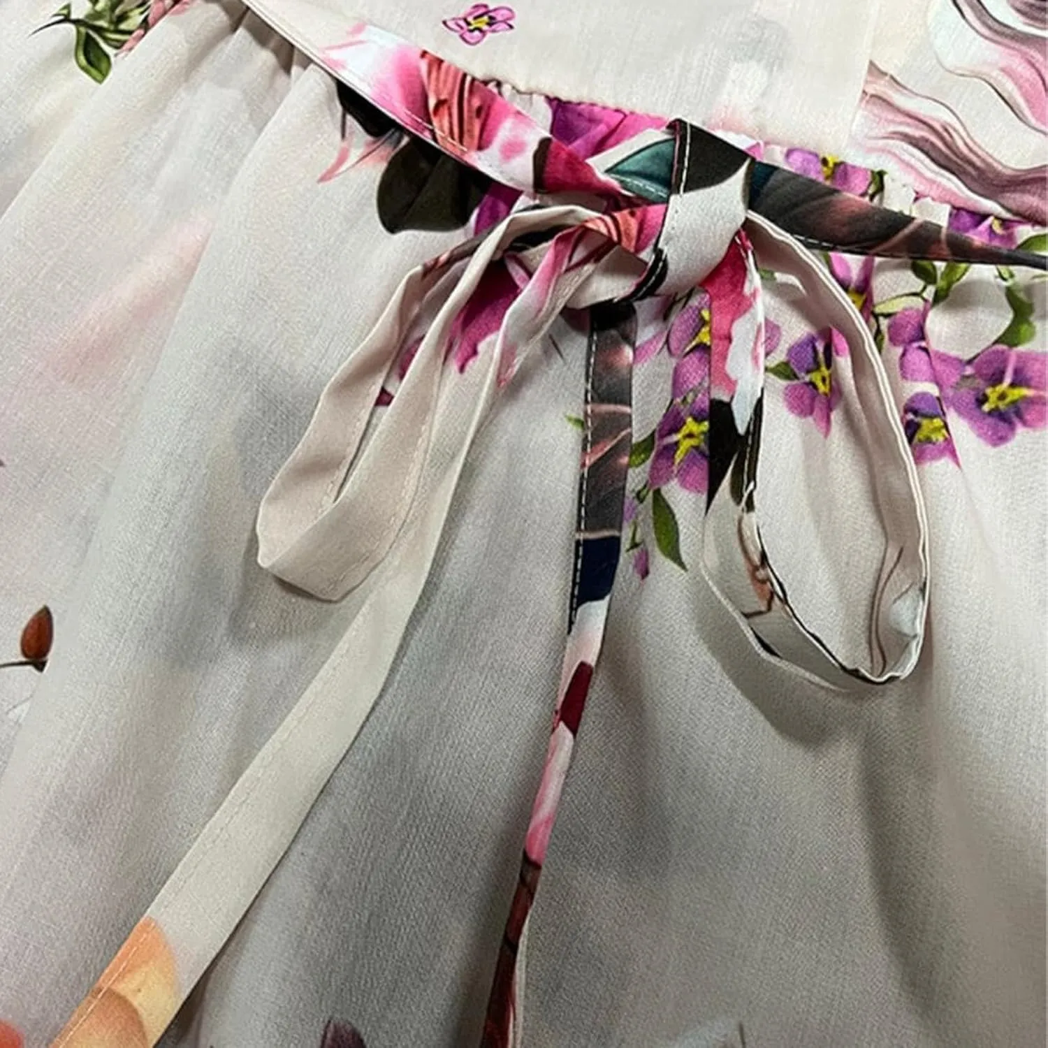 Boho Dresses for Women Linen Short Sleeve Lapel Collar Floral Midi Dress Button Lace-Up A Line Casual Flowy Outfits