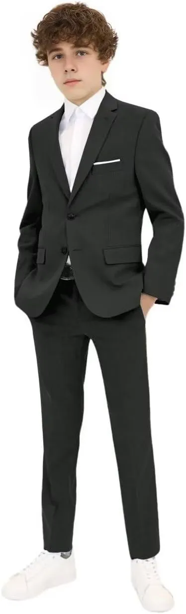 Boys Suit Slim Fit Tuxedo Set Prom Suits for Teen Boys Wedding Party Outfit 2 Piece Blazer Pants Set