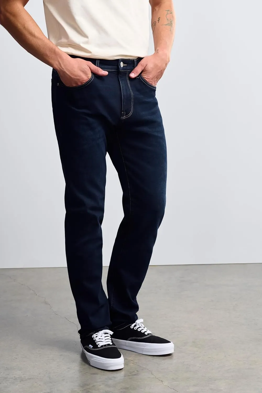 Bridge Men's Regular Rise Straight Leg Jeans