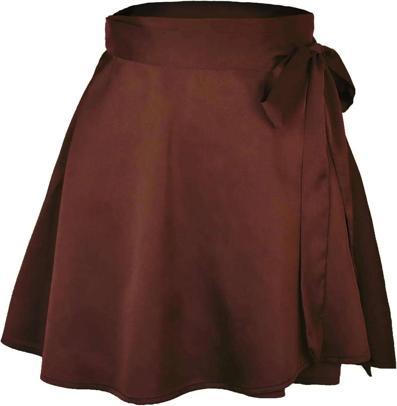 BTDECLAR Summer Ruched Mini Skirts for Women Trendy Tie Side High Waisted Asymmetrical Skirt Casual Mesh Flowy Short Skirt