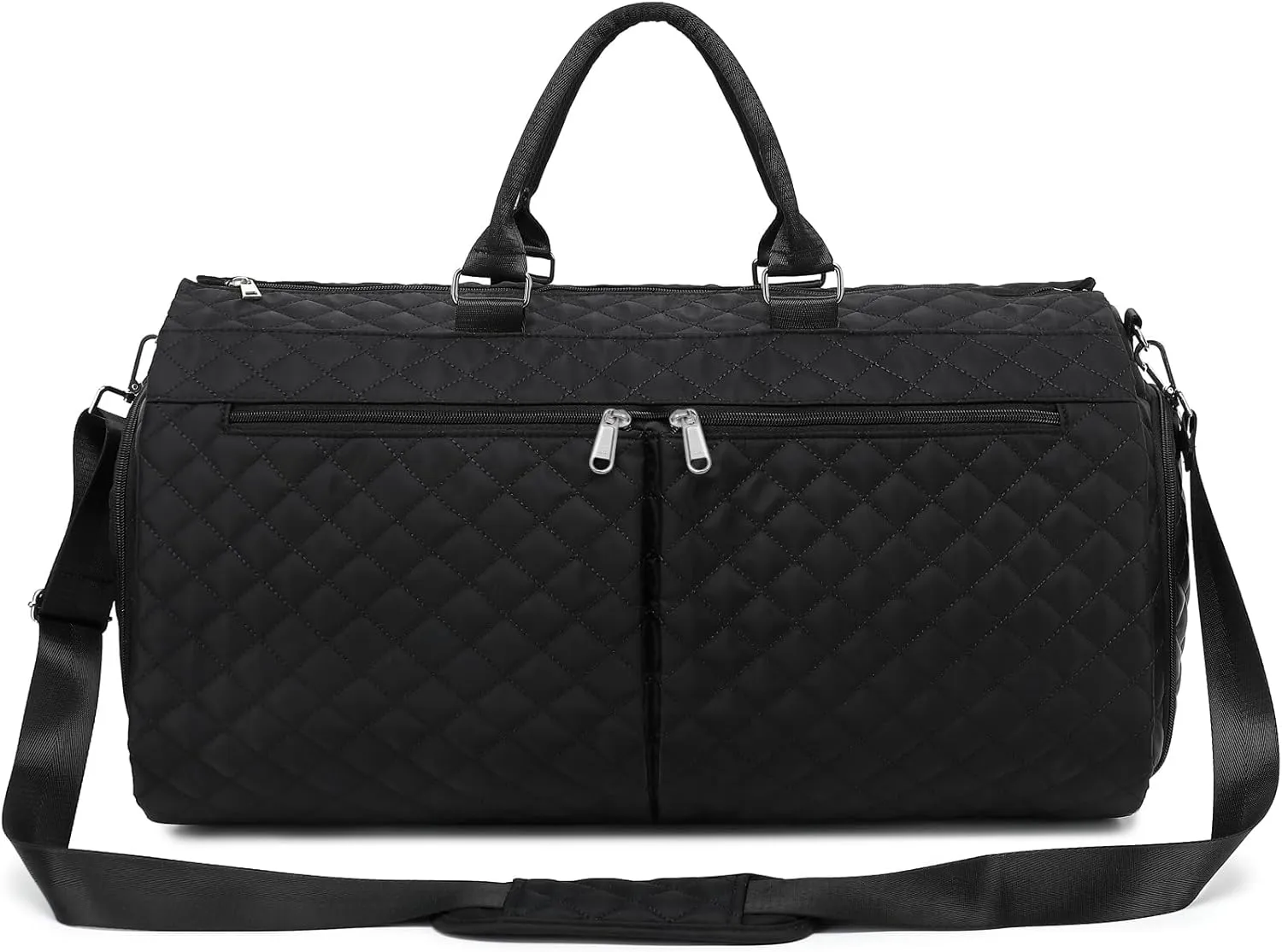 Carry on Garment Bag with Cam Lock Slider Zippers & Waterproof Toiletry Compartment, 2-in-1 Convertible Travel Duffel Bag & Hanging Suit Bag with Shoe Pouch for Men & Women