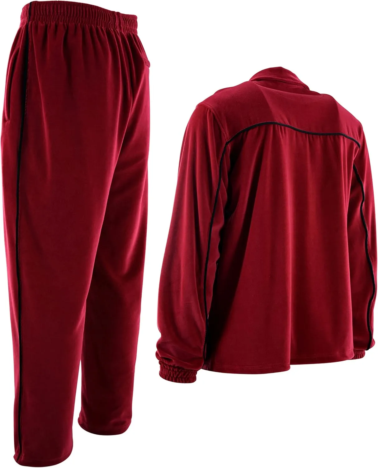 ChoiceApparel Mens Velour Tracksuit with Zippered Pockets
