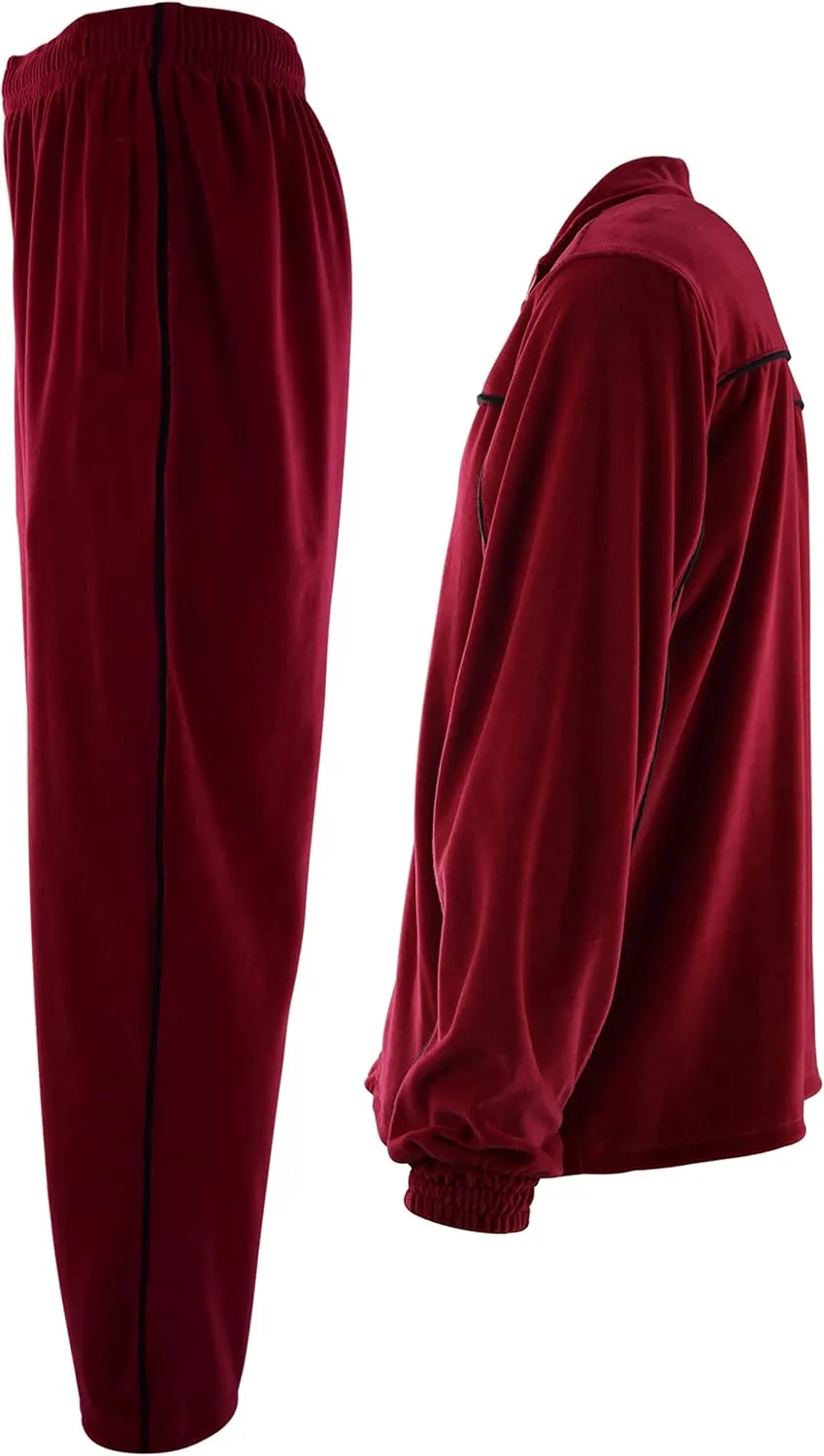 ChoiceApparel Mens Velour Tracksuit with Zippered Pockets