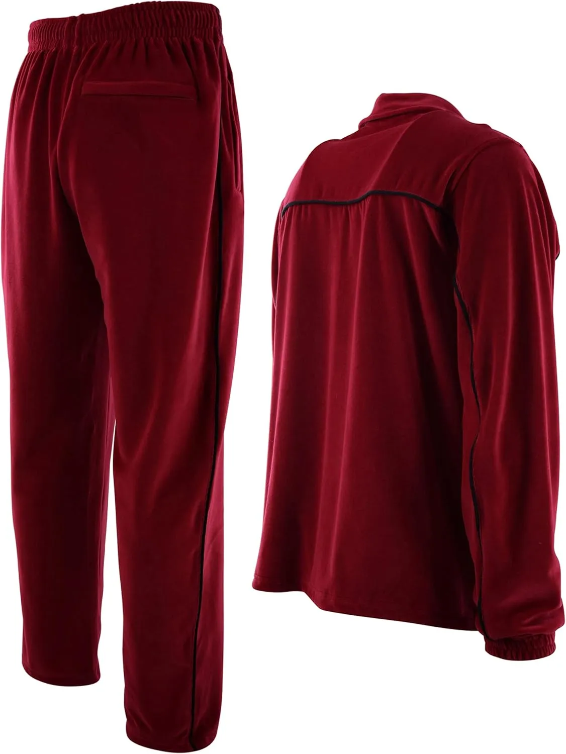 ChoiceApparel Mens Velour Tracksuit with Zippered Pockets