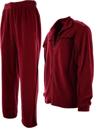 ChoiceApparel Mens Velour Tracksuit with Zippered Pockets