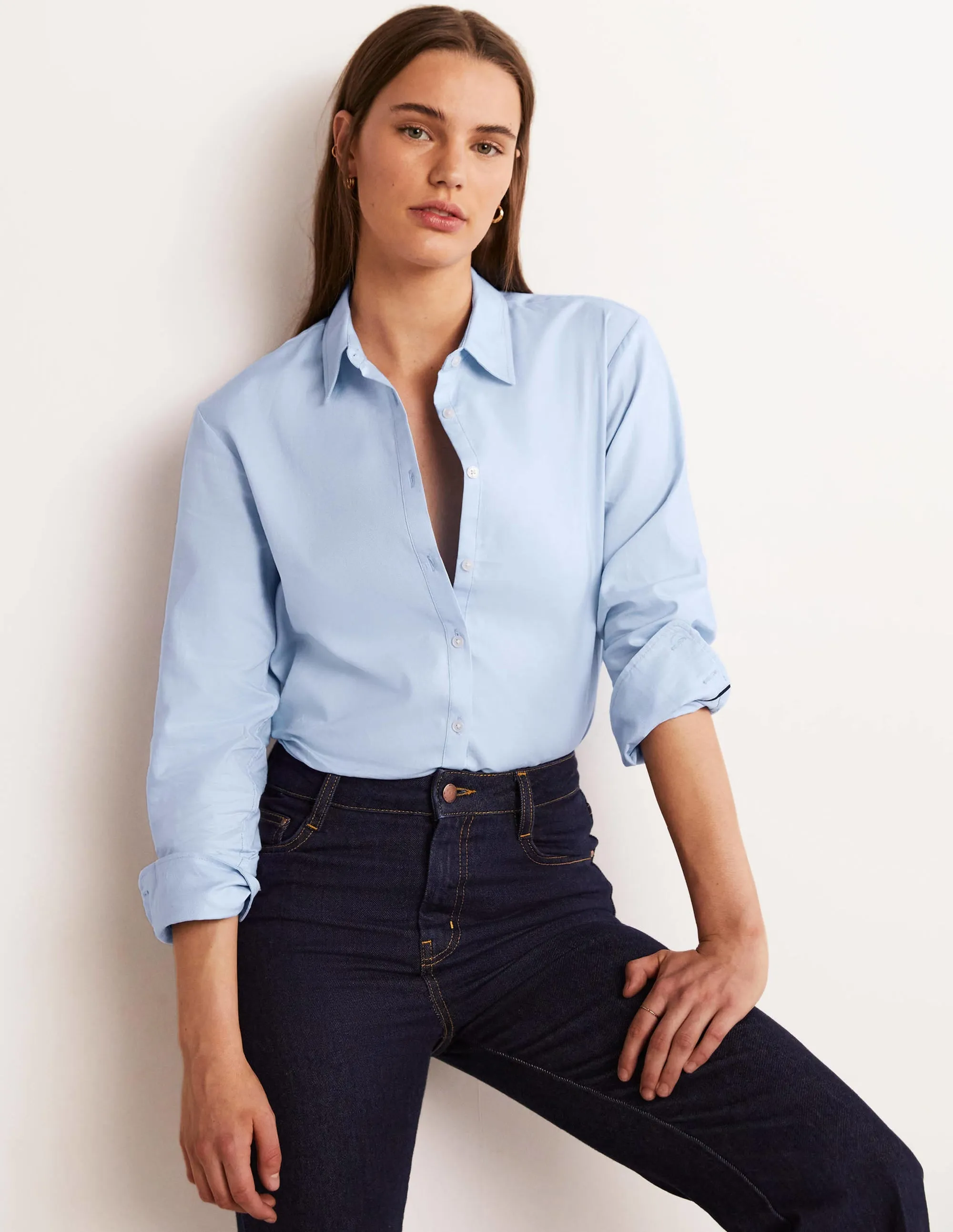Classic Cotton Shirt-Blue Oxford