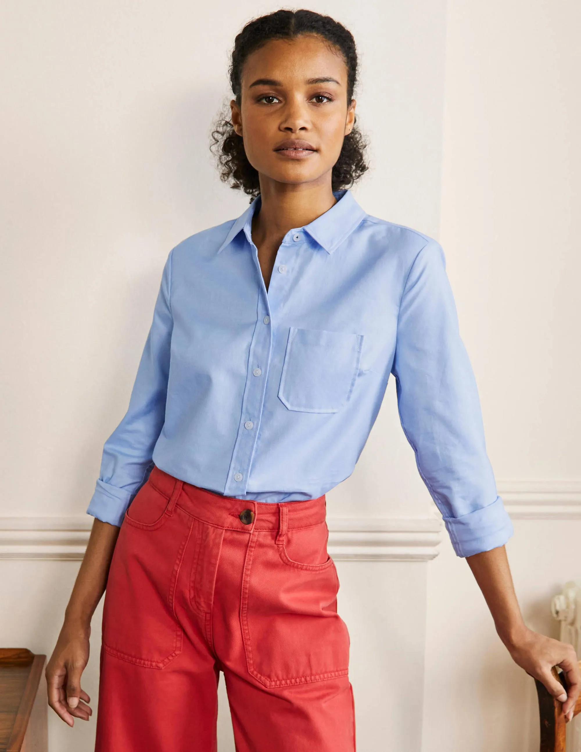 Classic Cotton Shirt-Blue Oxford