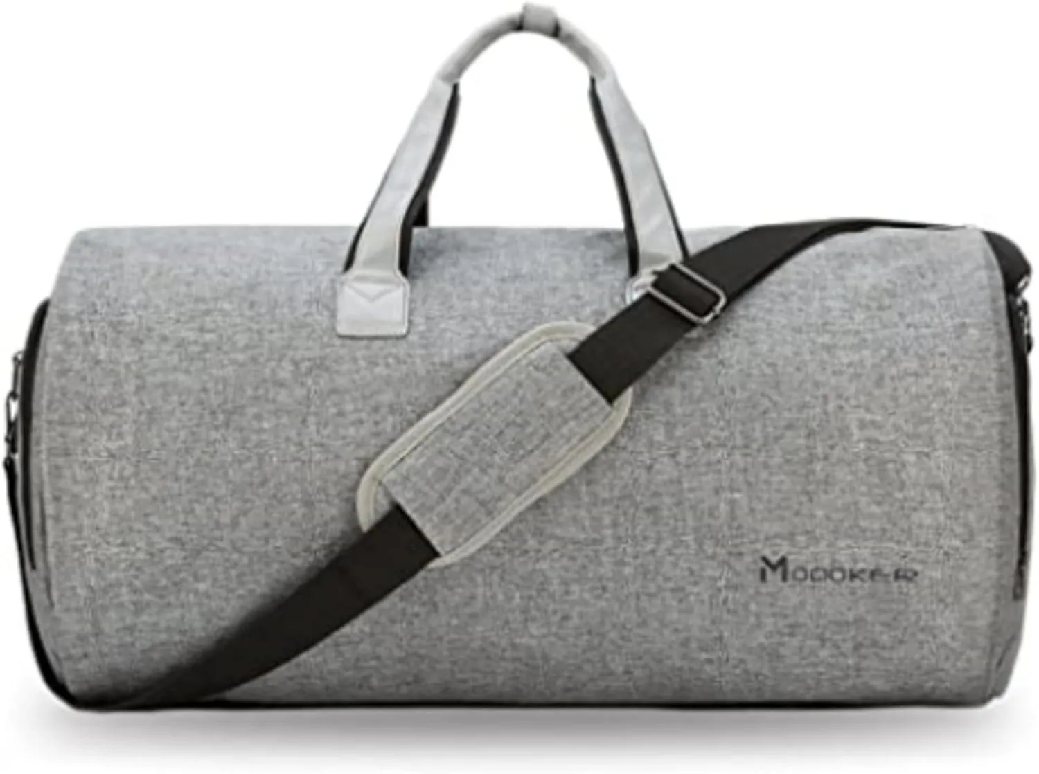 Convertible Garment Bag with Shoulder Strap - 2 in 1 Carry-On Garment Duffel Bag for Men & Women, Hanging Suitcase Travel Bag (Grey)