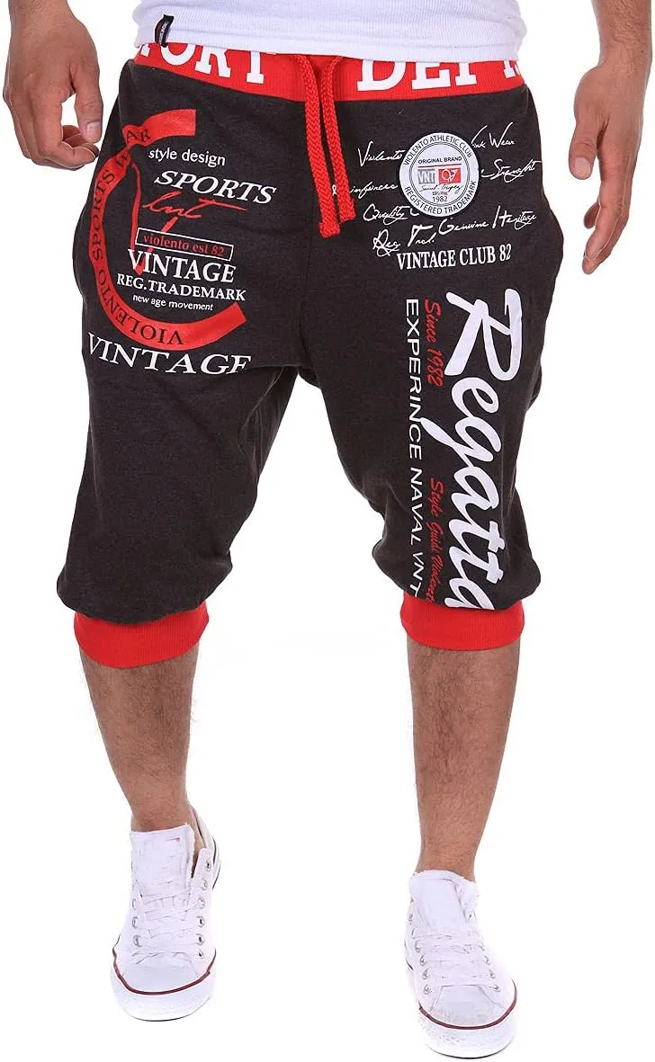 COTTORY Men's Short Hiphop Dance Jogger Sweatpants Trousers