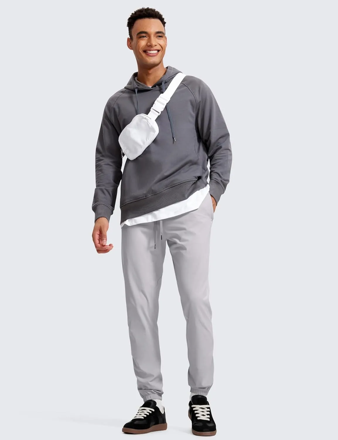 CRZ YOGA Mens 4-Way Stretch Golf Joggers with Pockets 30"/32" - Track Gym Athletic Workout Hiking Pants