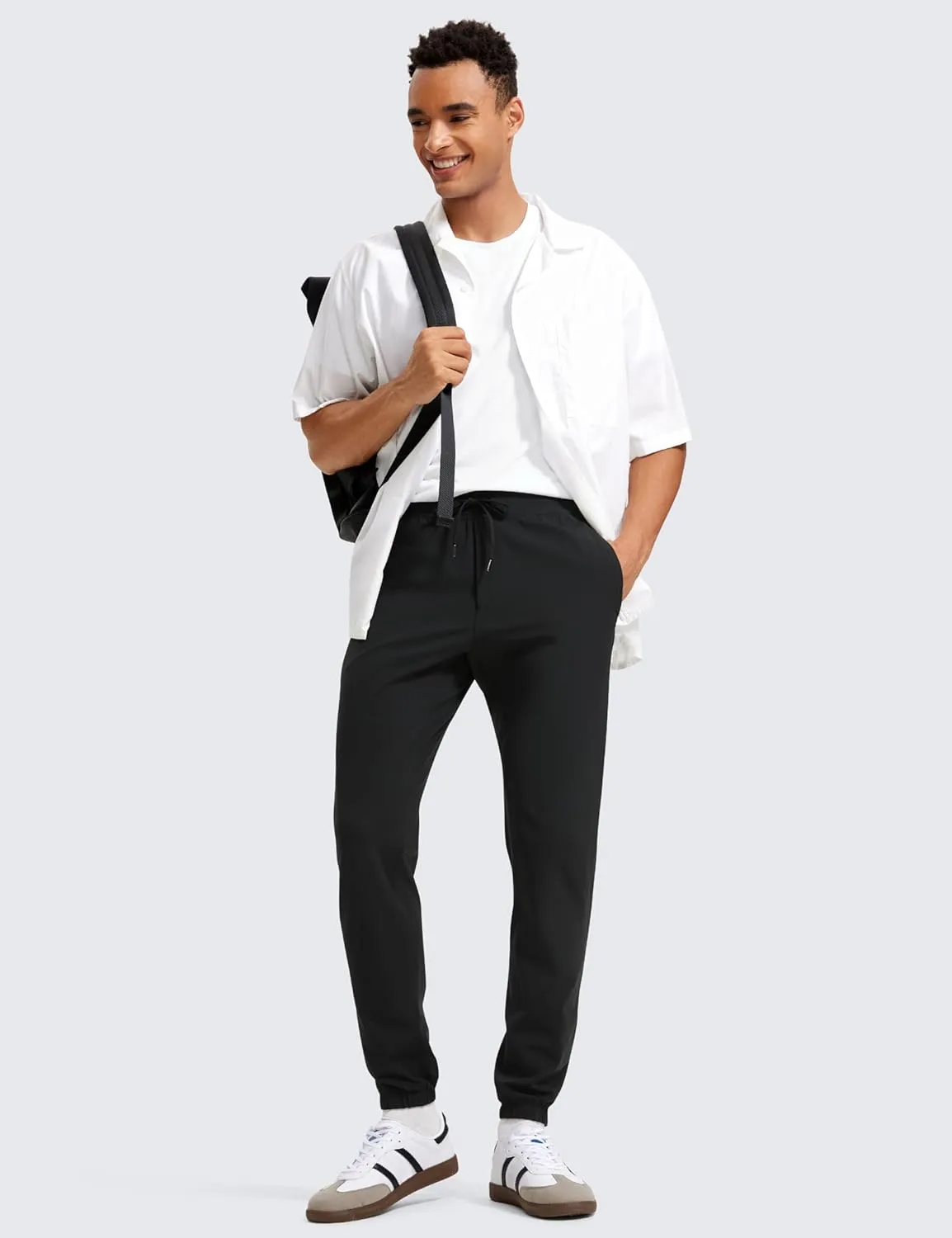 CRZ YOGA Mens 4-Way Stretch Golf Joggers with Pockets 30"/32" - Track Gym Athletic Workout Hiking Pants