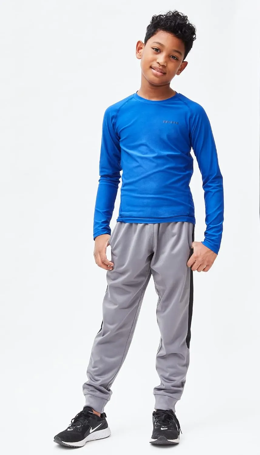 DEVOPS Boys Active Performance Workout Athletic Training Pants [2 Pack]
