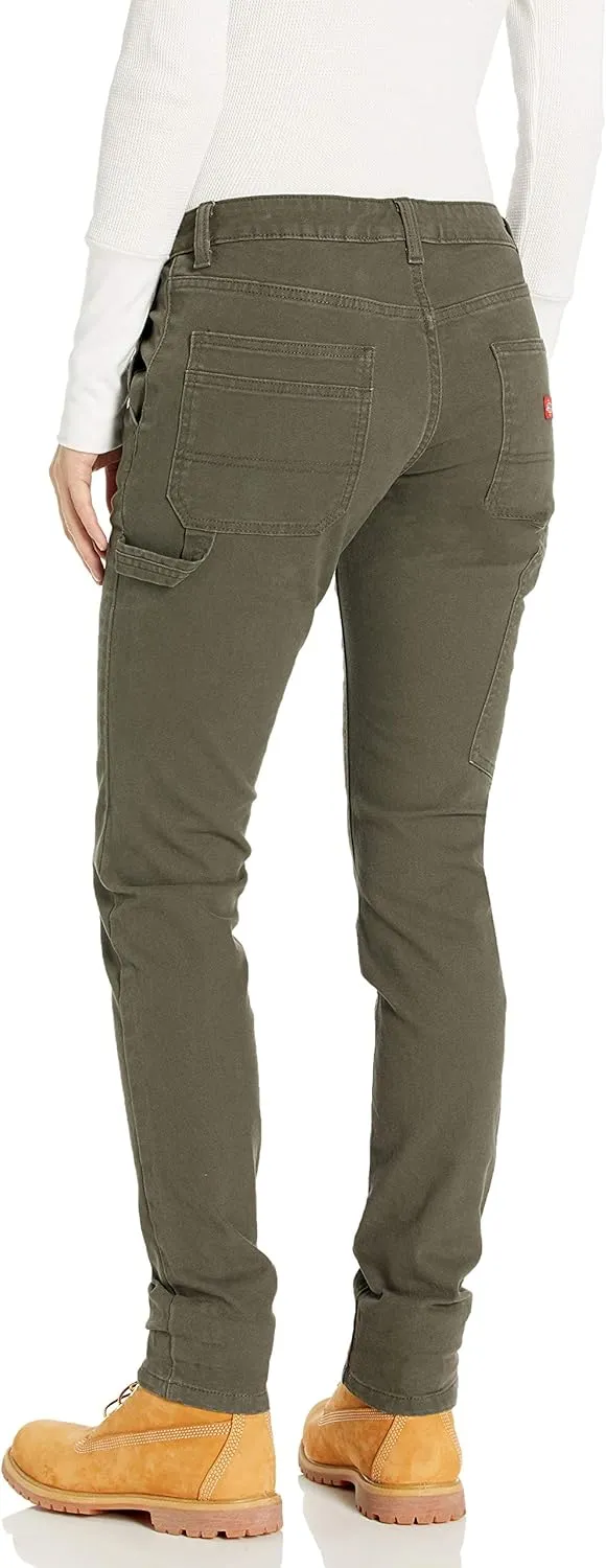 Dickies Women's Slim Straight Stretch Duck Carpenter Pant