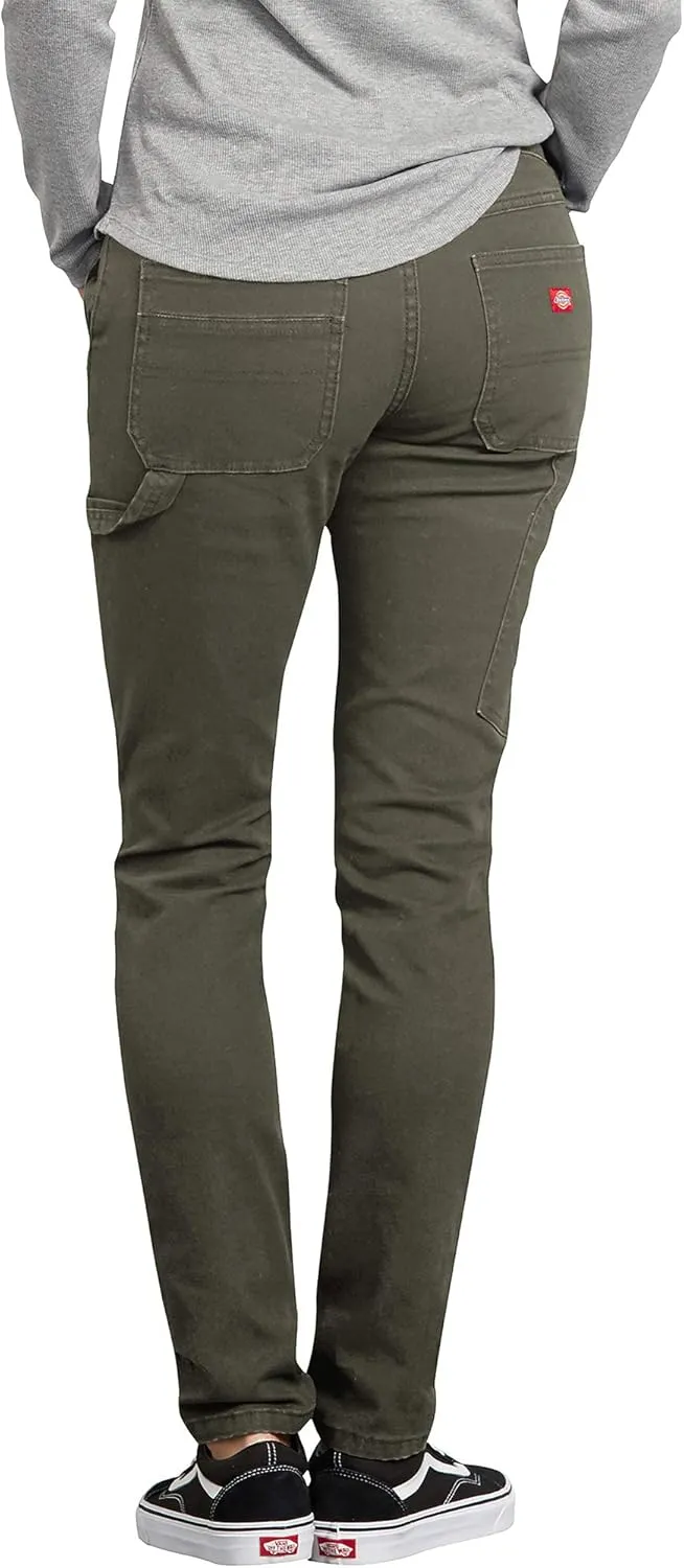 Dickies Women's Slim Straight Stretch Duck Carpenter Pant