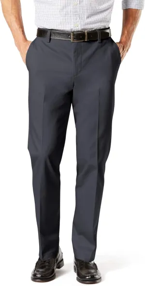 Dockers Men's Straight Fit Signature Lux Cotton Stretch Khaki Pant-Creased, Steelhead, 40W x 29L