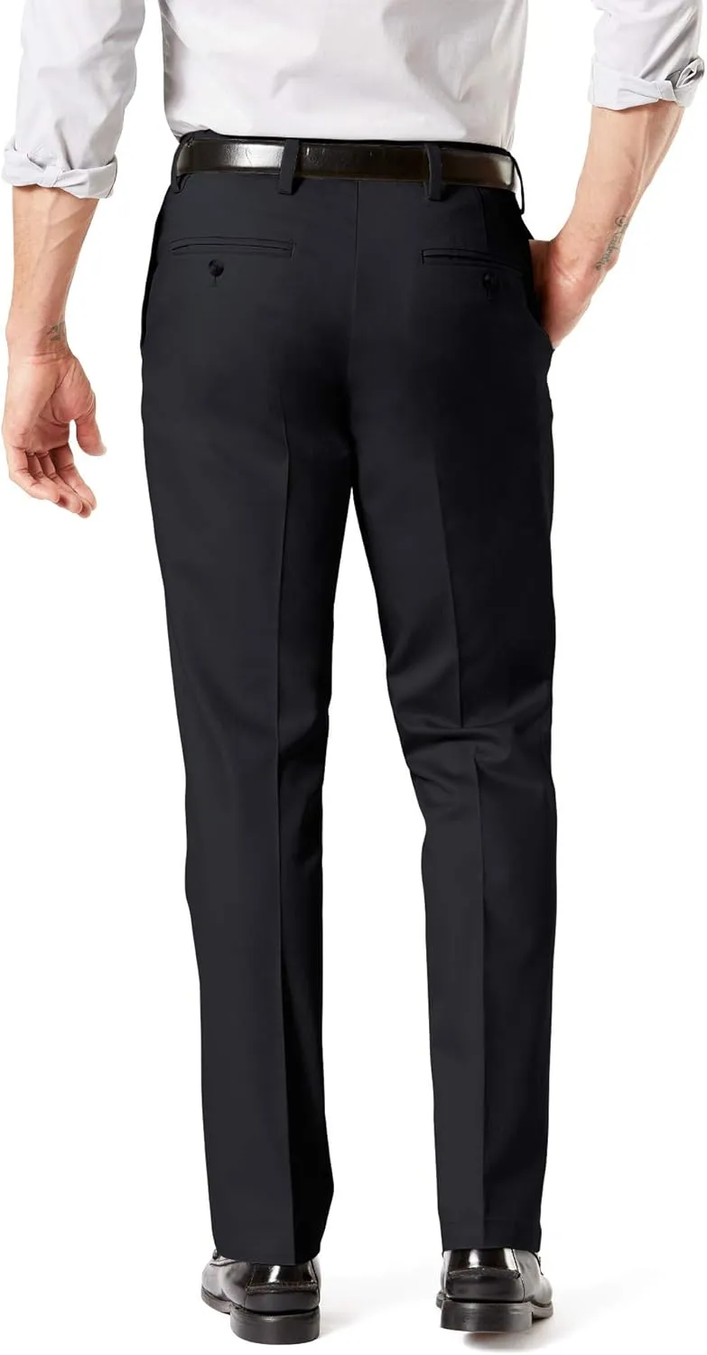 Dockers Men's Straight Fit Signature Lux Cotton Stretch Khaki Pant Creased