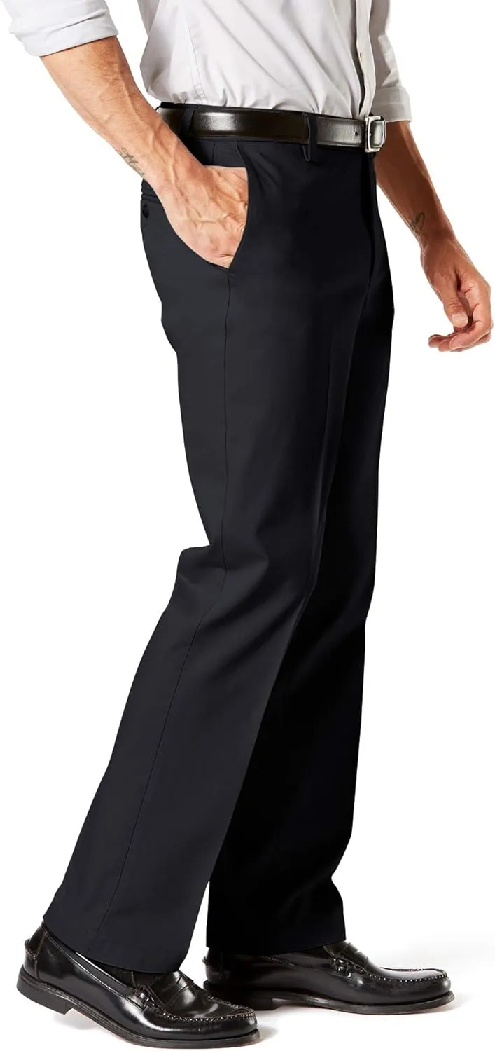 Dockers Men's Straight Fit Signature Lux Cotton Stretch Khaki Pant Creased