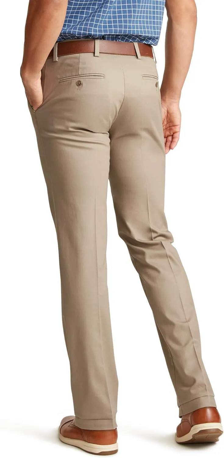 Dockers Men's Straight Fit Signature Lux Cotton Stretch Khaki Pant Creased