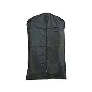Econoco 40B/B 3 Gauge Vinyl Taffeta Finish with Oval Window and Center Zipper, 24" x 40", Black with Black Trim (Pack of 100)