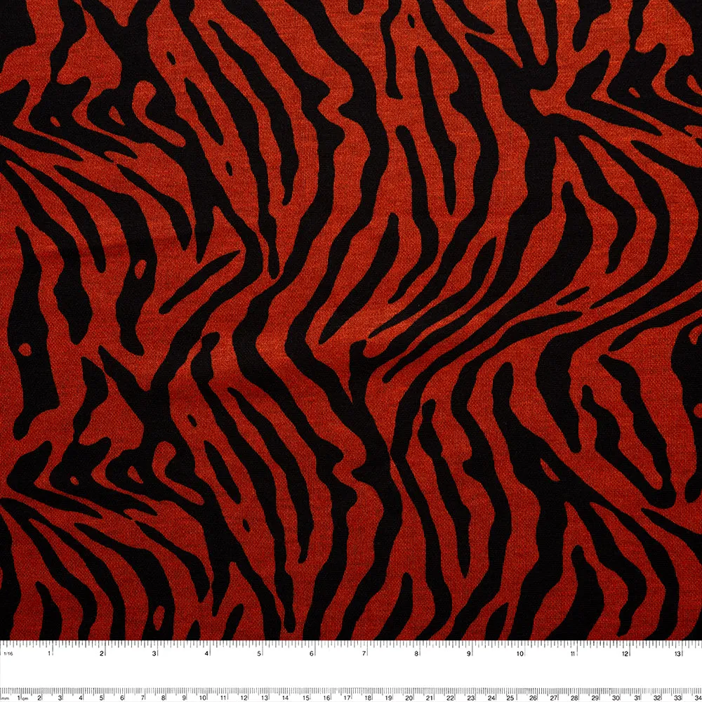 European Printed Knit - SOPHIA - Zebra - Red