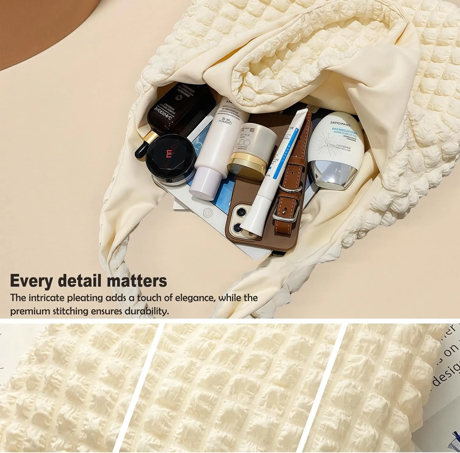 Foldable Travel Bag, Lightweight Tote Bag, Wrinkle-Free Storage, Nylon Multiple Compartments