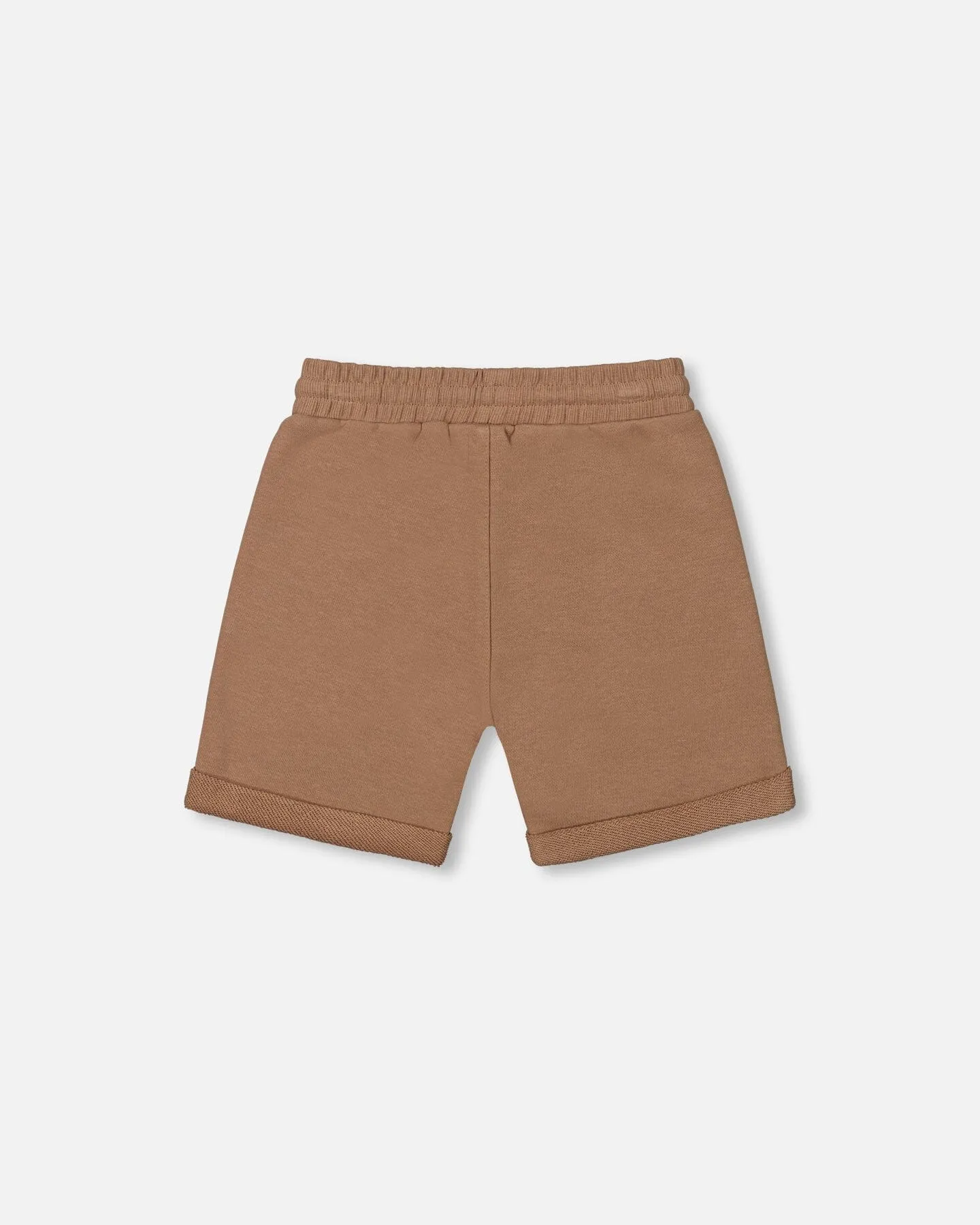 French Terry Short With Contrast Pockets Beige And Off-White