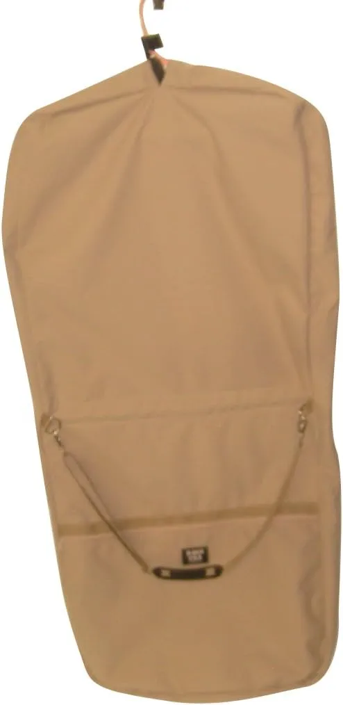 Garment Bag, Ladies Dress Length 46" Garment Bag, Carry-On Size Bag, Made In USA. (Beige)