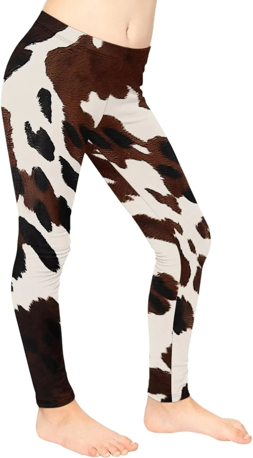 Girls' High Waisted Leggings Full Length Workout Yoga Pants Sports for Kids 4-13 Years