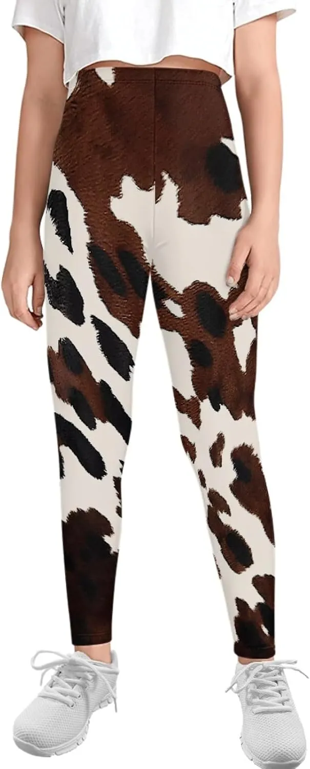 Girls' High Waisted Leggings Full Length Workout Yoga Pants Sports for Kids 4-13 Years