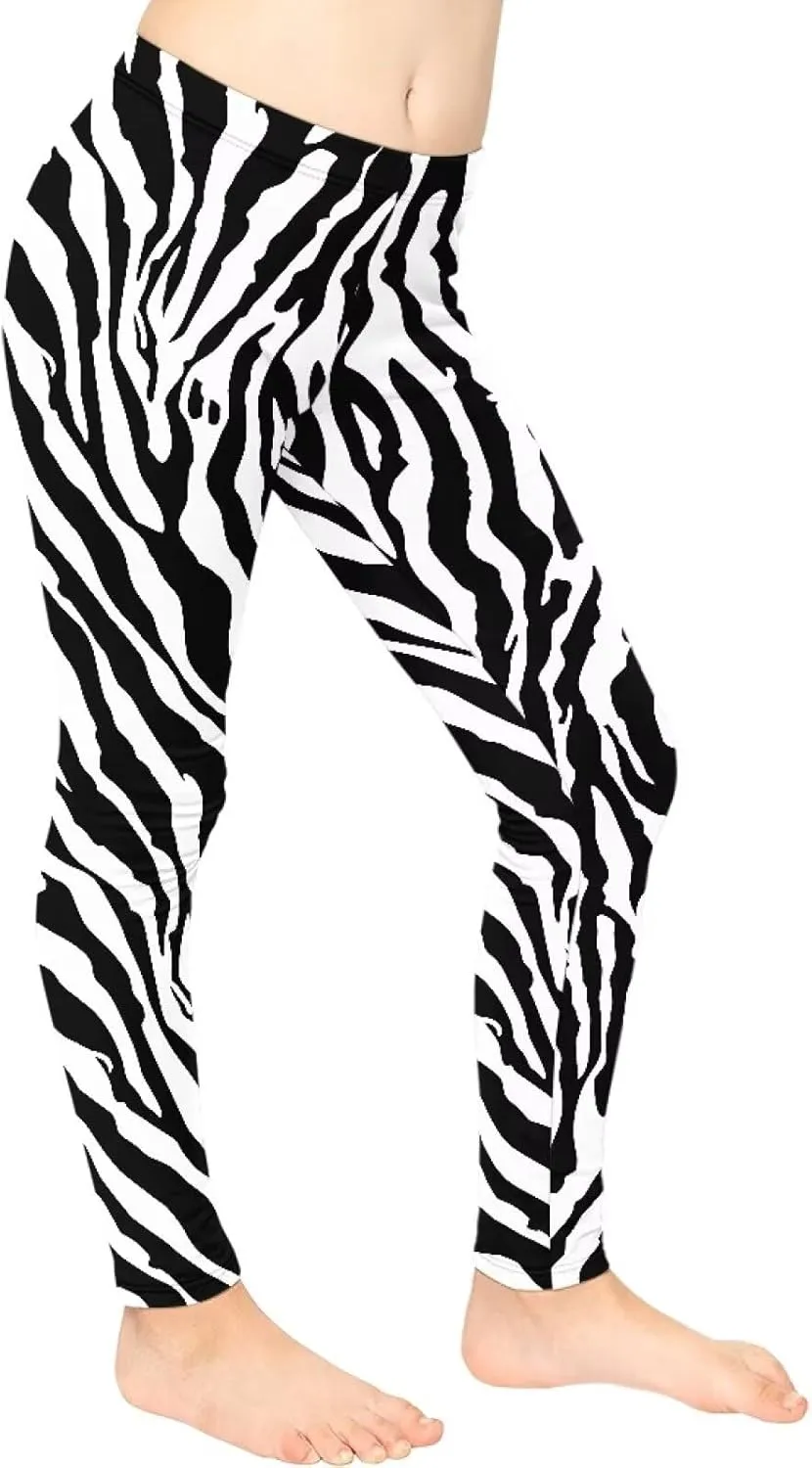 Girls' High Waisted Leggings Full Length Workout Yoga Pants Sports for Kids 4-13 Years