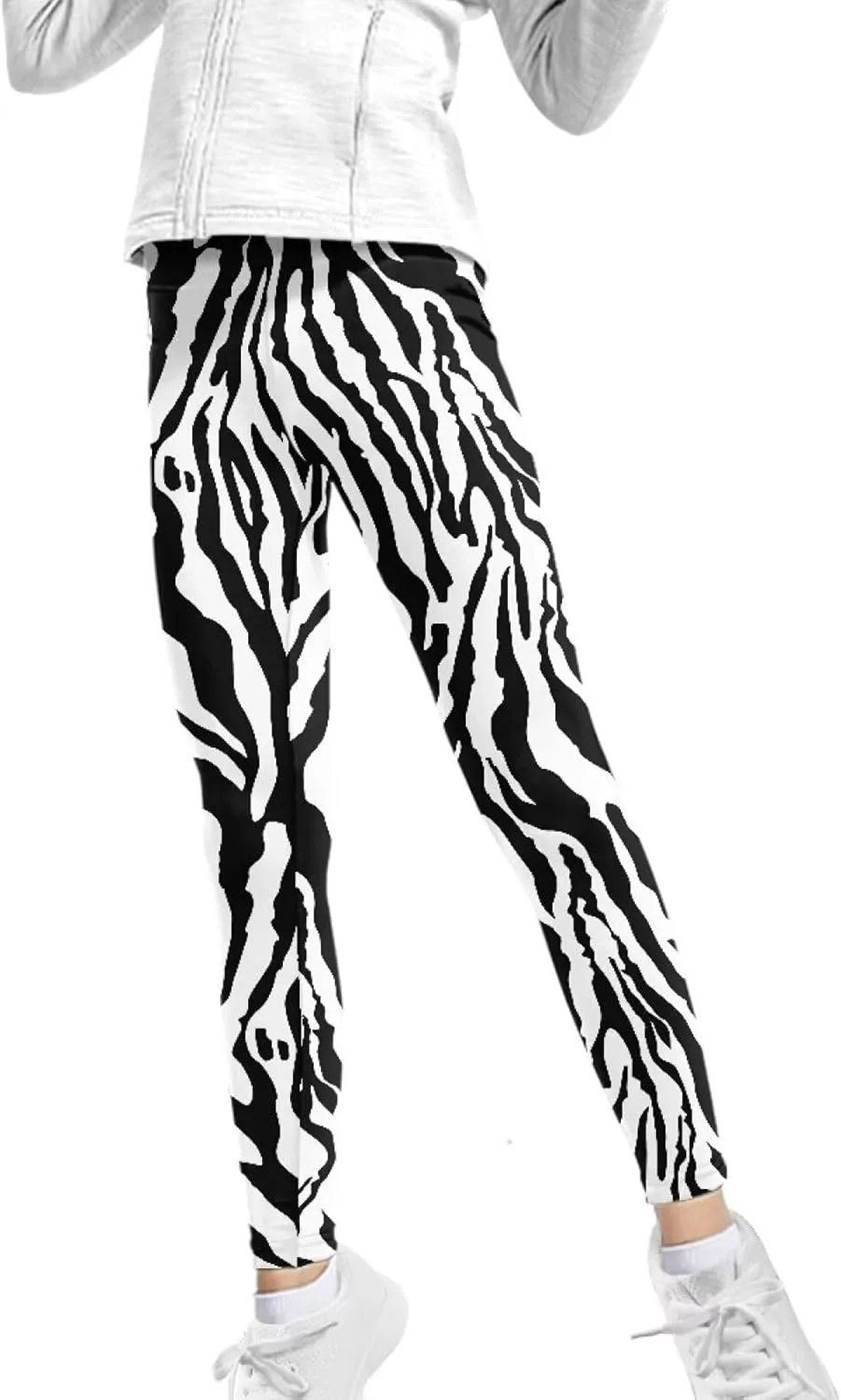 Girls' High Waisted Leggings Full Length Workout Yoga Pants Sports for Kids 4-13 Years