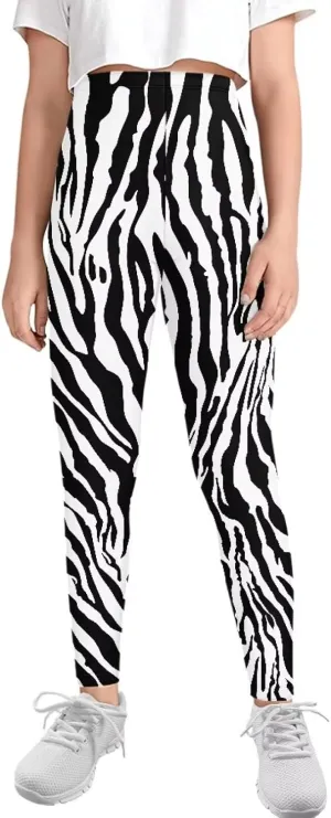 Girls' High Waisted Leggings Full Length Workout Yoga Pants Sports for Kids 4-13 Years