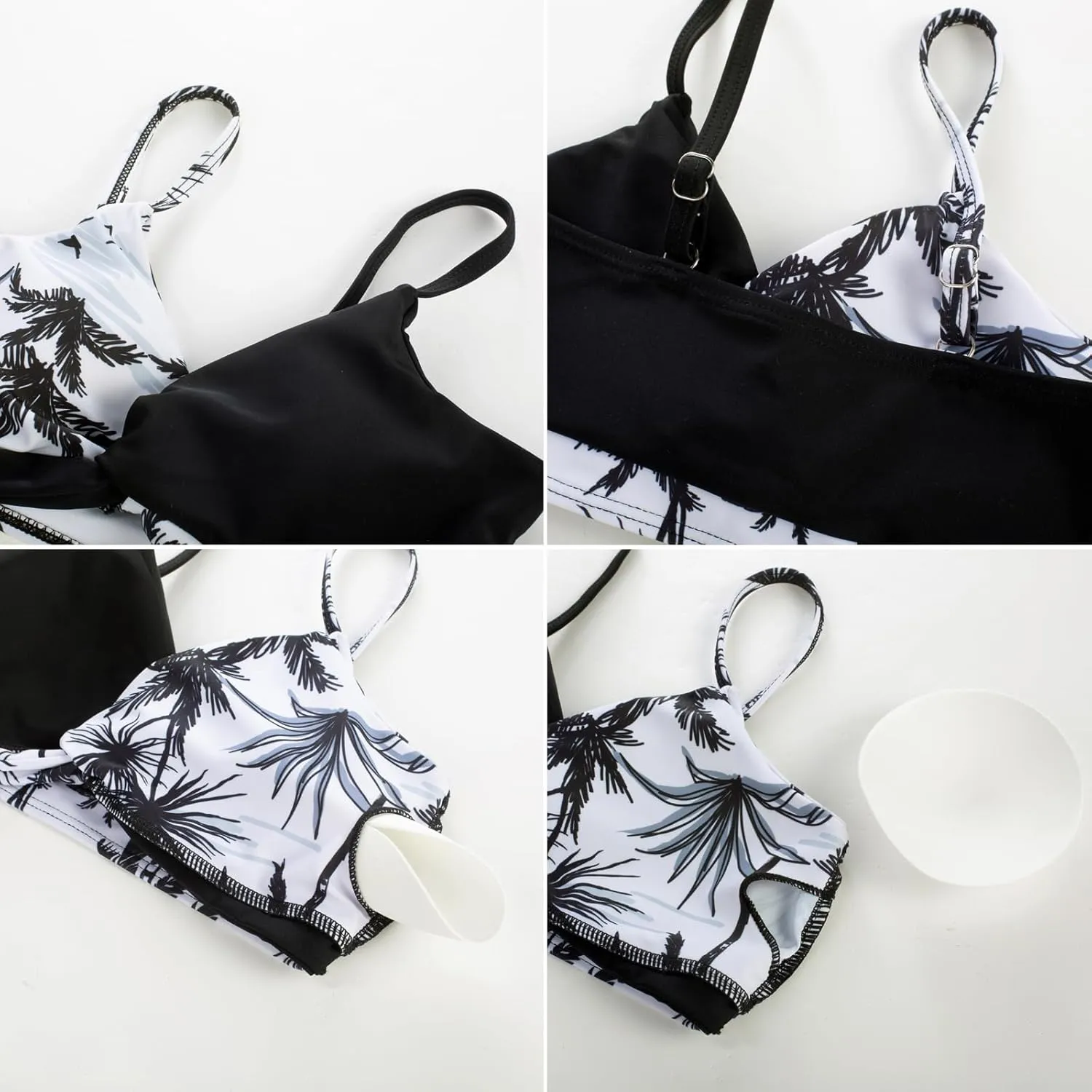 GRACE KARIN Teen Girls Bathing Suits Kids 4 Piece Long Sleeve Swimsuit Kimono Up Pants Bikini Tankini Set Swimwear