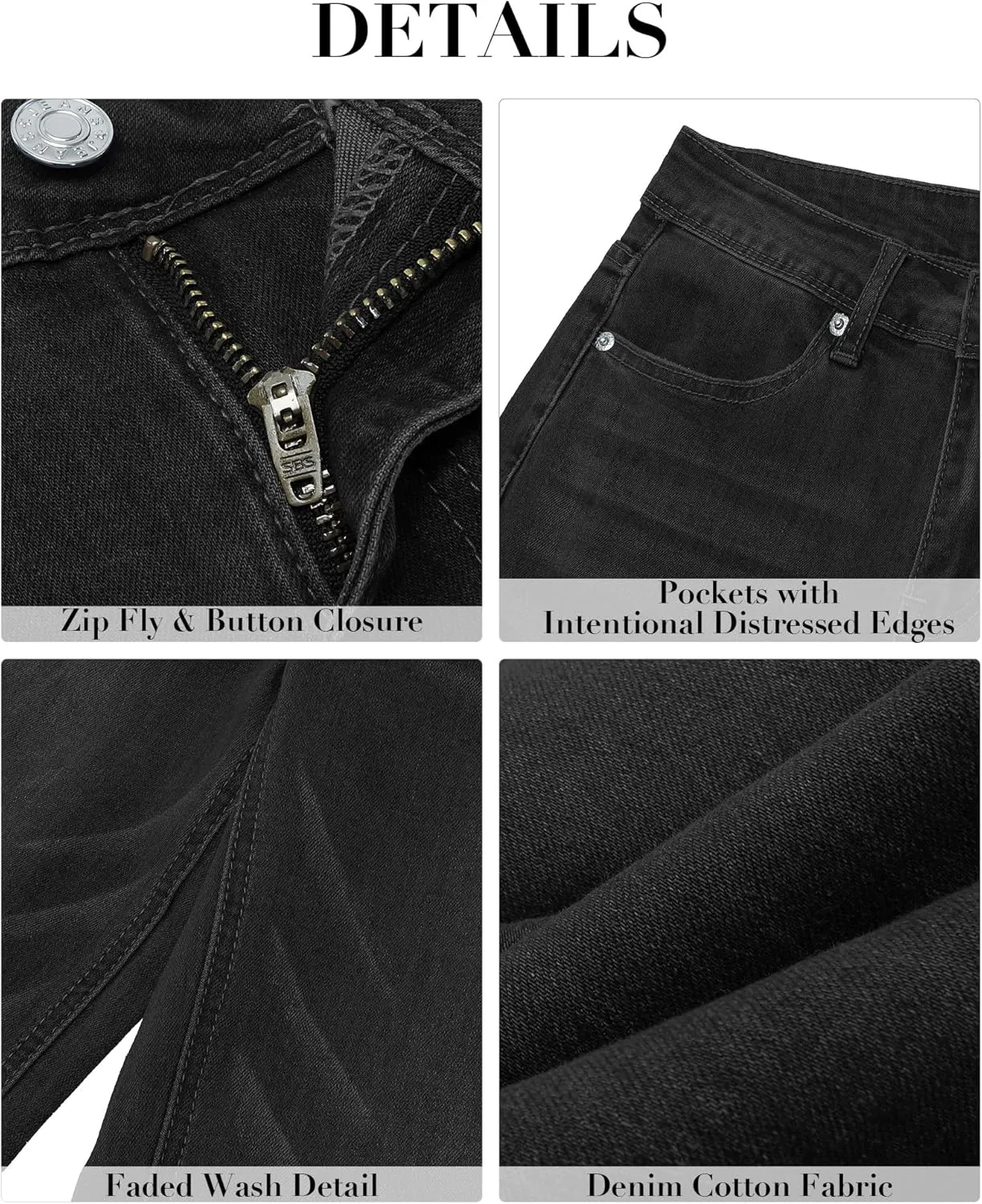 GRAPENT Womens Flare Jeans High Waisted Wide Leg Baggy Jean for Women Stretch Denim Pants
