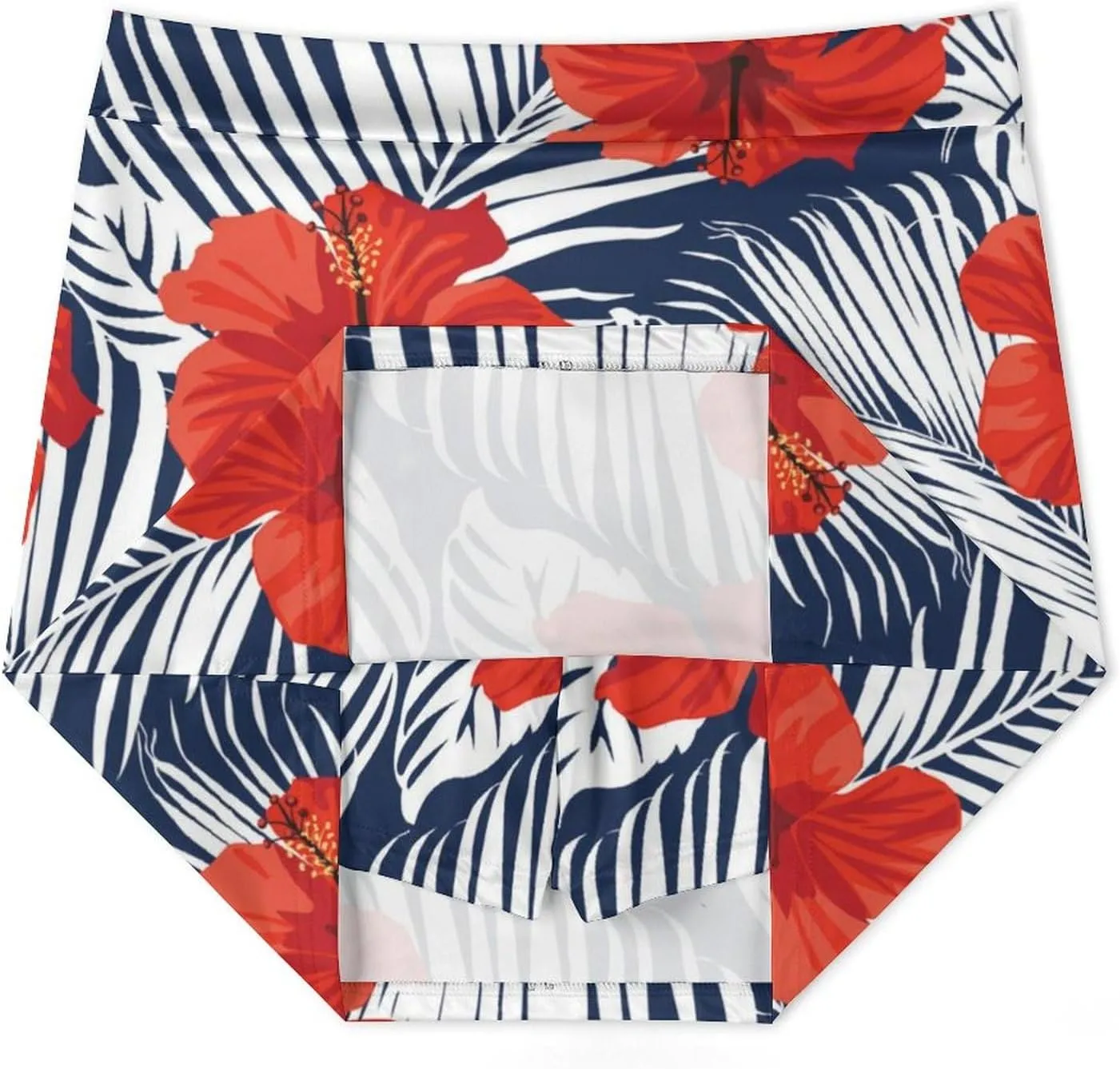 Hawaiian Hibiscus Flowers Women's Skort Athletic Skirt Golf Skorts A-line Skirts with Built-in Shorts Pockets