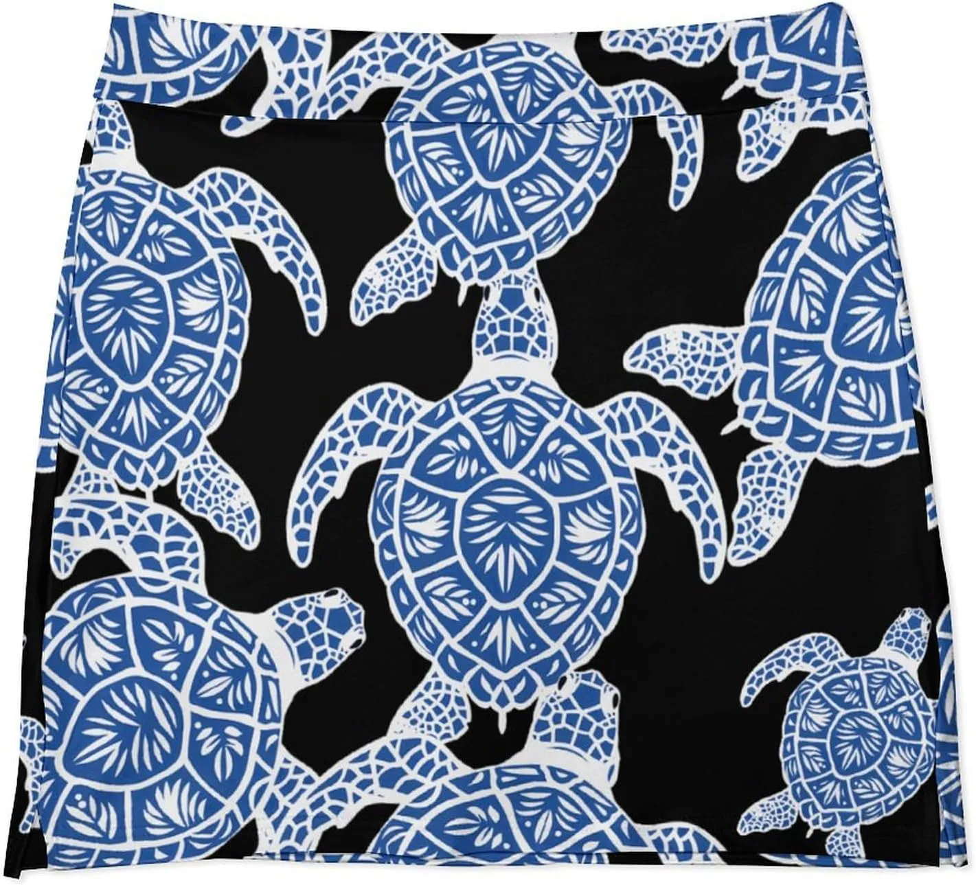 Hawaiian Sea Turtle Women's Skort Athletic Skirt Golf Skorts A-line Skirts with Built-in Shorts Pockets