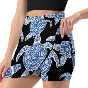 Hawaiian Sea Turtle Women's Skort Athletic Skirt Golf Skorts A-line Skirts with Built-in Shorts Pockets