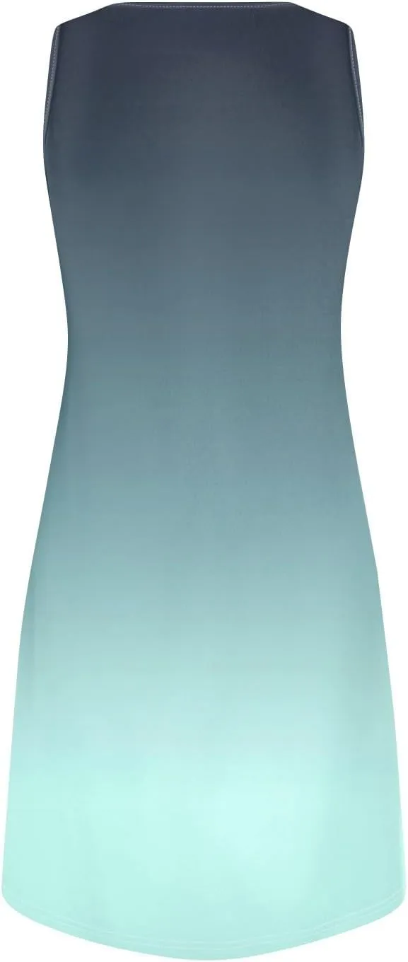 HXHYQKP Sun Dresses for Women 2025 Vacation Summer Casual Sleeveless Tank Dress Beach Cover Ups Trendy Midi Sundress