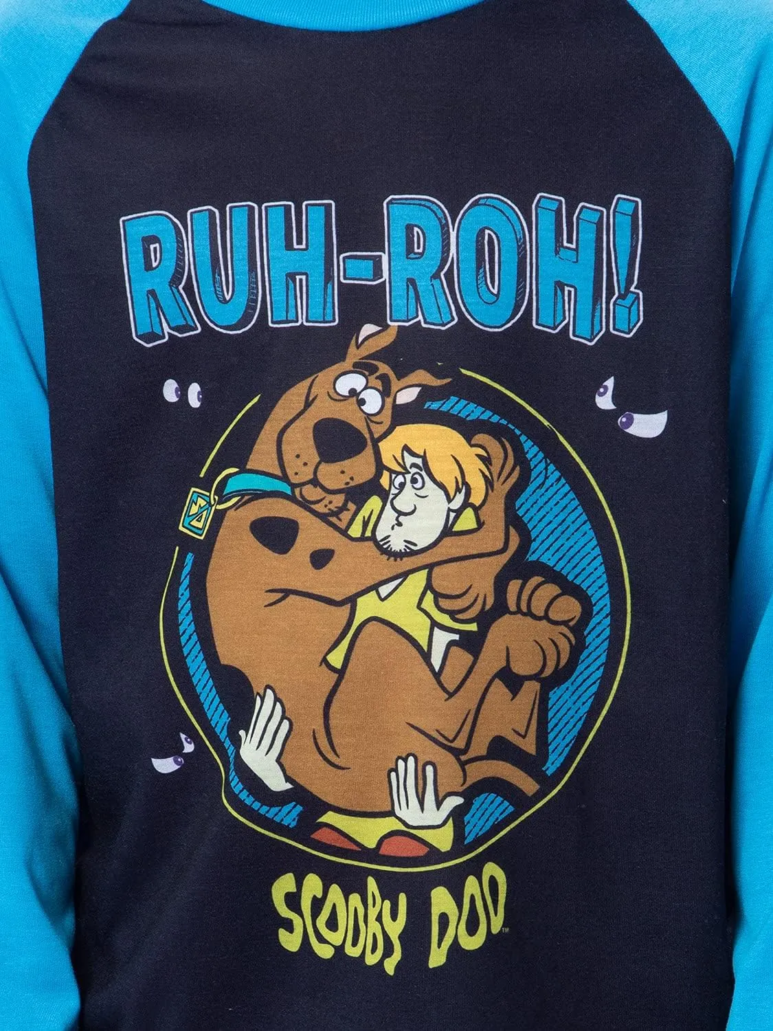 INTIMO Scooby-Doo Boys' Scooby Shaggy Ruh-Roh! Raglan Sleep Pajama Set