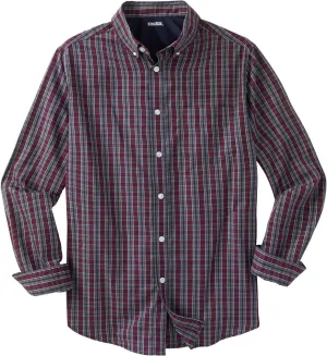 KingSize Men's Big & Tall Long Sleeve Wrinkle-Free Plaid Shirt