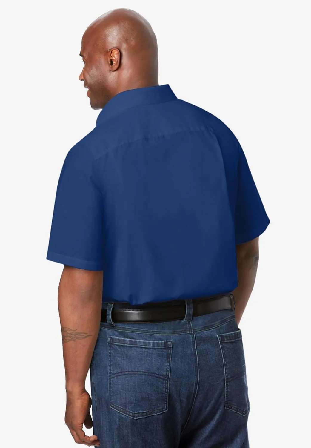 KingSize Men's Big & Tall Tall Wrinkle-Free Short-Sleeve Dress Shirt