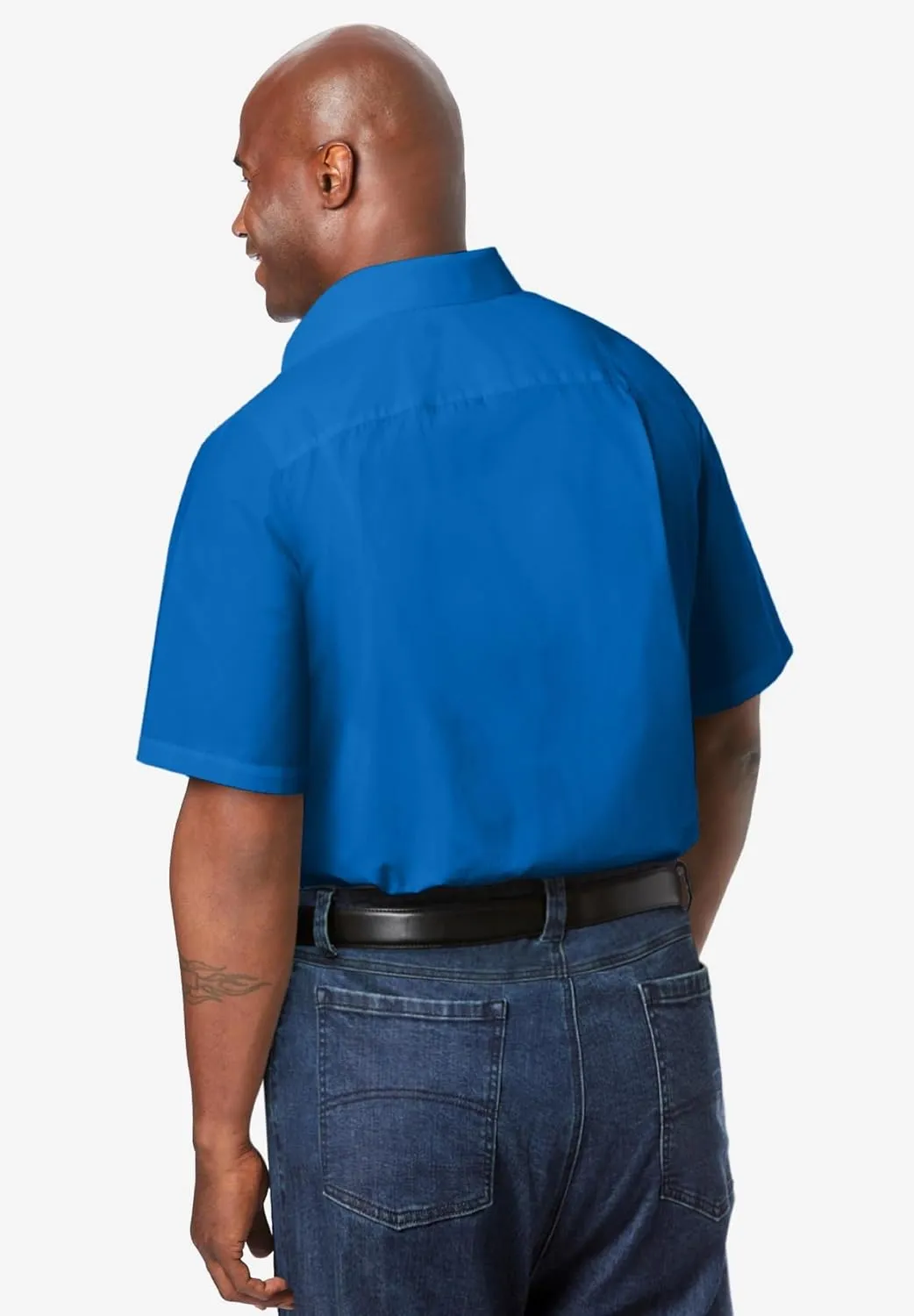 KingSize Men's Big & Tall Tall Wrinkle-Free Short-Sleeve Dress Shirt