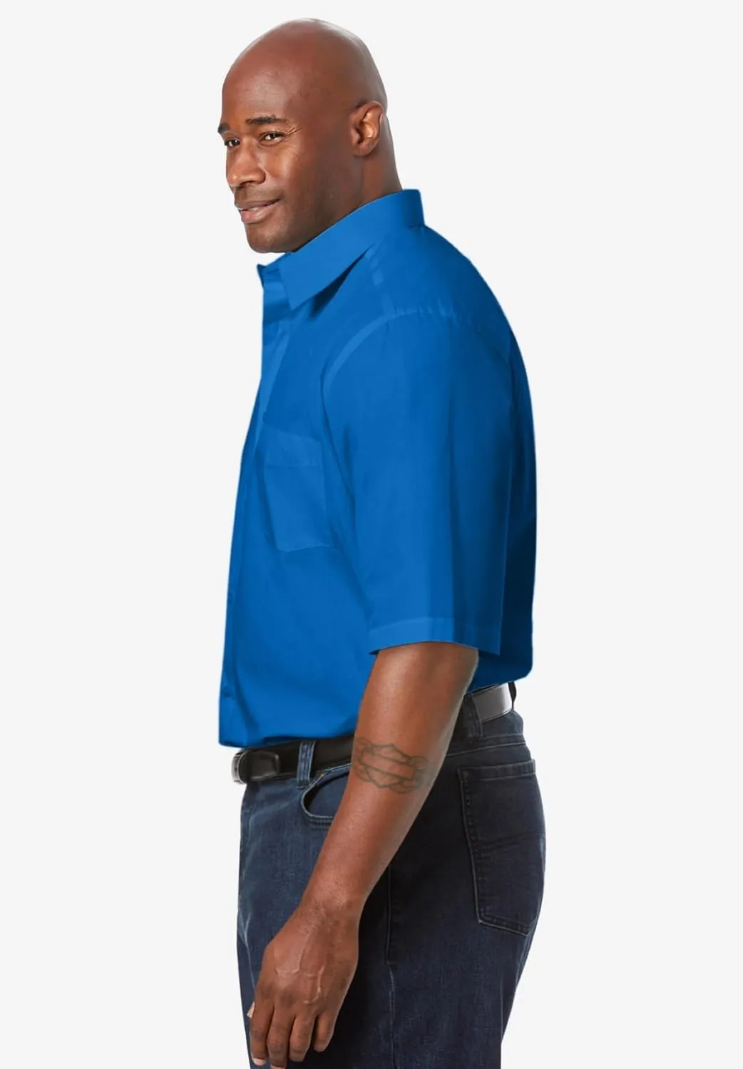KingSize Men's Big & Tall Tall Wrinkle-Free Short-Sleeve Dress Shirt
